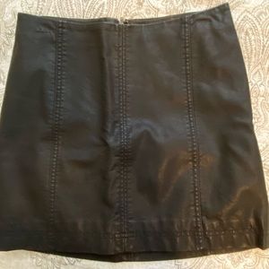 Free People Faux-Leather Mini Skirt